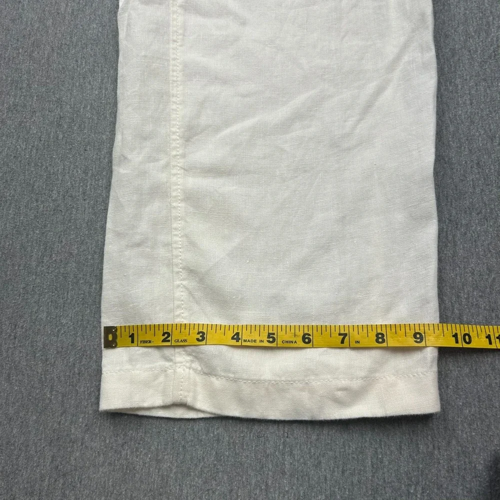 Caribbean Roundtree & Yorke Linen Cargo Pants Mens 44x30 Big Man White Beach NEW